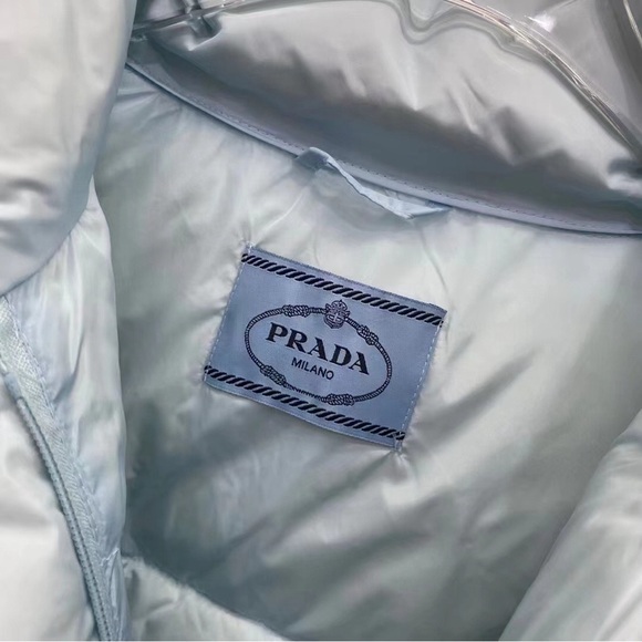 Prada Pastel Light-blue Nylon Down Jacket - Picture 4 of 6